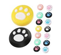 VILLCASE Lot 16 Cache Joystick Silicone Motif Patte de Chat pour Manette Switch Protection Grip Ergonomique 8 Couleurs Assorties pour Jeux Vidéo Plusieurs styles