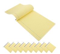 VILLCASE Lot de 10 Blocs-notes Juridiques Double Face Jaunes Pages Lignées en Papier 80gsm, 30 Pages Chacun, pour Prise de Notes à L'école Bureau