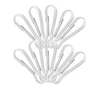 VILLCASE Lot de 10 Hameçons en Acier Inoxydable Argenté pour Accessoires Animaux, Crochets Sécurisés et Polyvalents Adaptés aux Jouets et Nourrisseurs de Perroquet en Intérieur