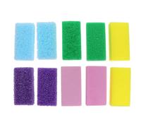 VILLCASE Lot de 10 Pierres Ponces Exfoliantes pour Pédicure Mélange de Couleurs Mousse PU Légère pour Éliminer Peaux Mortes et Callosités Outil de Massage des Pieds Ergonomique Soin