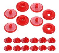 VILLCASE Lot de 100 Sets de Sets de Boutons-pression Plastiques Rouges sans Couture pour Vêtements Bébé Boutons de Rechange pour Couture DIY Taille Petite pour Manteaux Pulls et