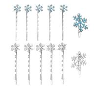 VILLCASE Lot de 12 Pinces à Cheveux Flocon en Alliage Brillant pour Fêtes à Thème et Banquets, Accessoires de Coiffure Adorables pour Fille
