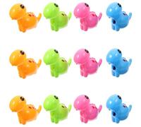 VILLCASE Lot de 12 Taille-crayons Manuels Motif Dinosaure, Plastique et Métal, Petit Format Multicolore, Affûteur D'école Compact pour Étudiants et Artistes Style Aléatoire