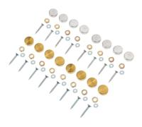 VILLCASE Lot de 16 Sets de Sets de Ensembles de Vis en Acier Inoxydable 304 Épaisses Capuchons Brossés pour Panneaux Acryliques et Enseignes en Verre, pour Supermarchés en Extérieur