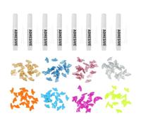 VILLCASE Lot de 160 Protège-Griffes de Chat en Silicone Coloré avec 8 Colles Adhésives, Facile à Utiliser Soin Précis des Griffes, Accessoires Indispensables pour Chat Couleur Aléatoire