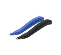 VILLCASE Lot de 2 Arrache-clous Manuels en Plastique Bleu et Noir, Extracteur D'agrafes, Léger et Facile à Utiliser pour Bureau et Fournitures Scolaires