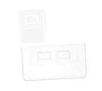 VILLCASE Lot de 2 Boîtes de Rangement Murales Transparentes Petites Tailles sans Perçage pour Cosmétiques et Articles Divers Rangement Pratique pour Salle de Bain et Bureau