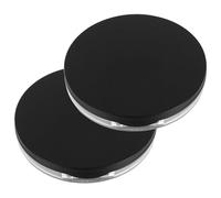 VILLCASE Lot de 2 Boîtiers de Poudre Vides 5 G Boîte à Poudre Portable en Plastique Noir Mat avec 2 Houppettes Contenant pour Léger Etanche pour Voyage et Usage Quotidien