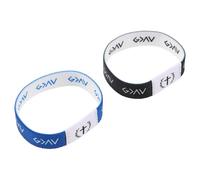 VILLCASE Lot de 2 Bracelets Bibliques Élastiques Versets Bracelets Chrétiens Décoratifs Bleu Blanc et Noir Blanc Accessoires Spirituels Unisexes pour Soutien et Motivation Quotidienne