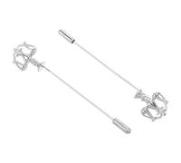 VILLCASE Lot de 2 Broches Avocat en Métal Argenté Signe Balance Épingle Délicate pour Revers de Costume Homme et Femme Accessoire Symbole Justice pour Cérémonie et Tenue Professionnelle