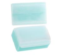 VILLCASE Lot de 2 Brosses de Bain Tactiles pour Bébé Éponges Sensorielles Vertes Poils Doux en Éponge Adaptées au Soin Quotidien L'Entraînement Sensoriel du -Né