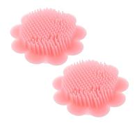 VILLCASE Lot de 2 Brosses en Silicone Douce pour Bébé Brosse de Massage Double Face pour Cuir Chevelu Nettoyant Croûtes de Lait Bain et Voyage