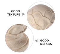 VILLCASE Lot De 2 Embouts Décoratifs En Bois Brut En Forme De Stigmate De Lotus Pour Poteaux D'Escalier Ou Lampes Couleur Beige