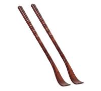 VILLCASE Lot de 2 Gratte-Dos en Bois Rouge Forme Carrée Outil de Grattage du Dos Ergonomique Griffes Masseur de Dos Pratique pour Soulagement des Démangeaisons et Usage Quotidien