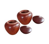 VILLCASE Lot de 2 Mini-Urnes pour Cendres en Bois Élégant et Portable, Surface Lisse, Urnes Funéraires pour Cendres Humaines et Poils d'animaux, Souvenir Discret et Léger