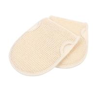 VILLCASE Lot de 2 Moufles de Bain Exfoliants en Coton et Lin Double Face Épais Lingettes Exfoliantes Dos Accessoire de Bain Respirant à Séchage Rapide