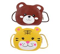 VILLCASE Lot de 2 Paquet Bandoulière pour Garçon et Filles Garçon et Fille Paquet Porte-Monnaie Bandoulière d'Extérieur en Tissu Doux Léger et Résistant pour Sorties et Loisirs