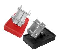 VILLCASE Lot de 2 Patins Antidérapants pour Échelle en Aluminium, Coussins de Rechange en Caoutchouc Épais Vis, Accessoires pour Stabilisateur D’échelle Pliable, Protection Pieds D’échelle