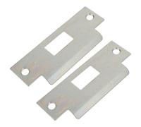 VILLCASE Lot de 2 Plaques de Gâche Universelles pour Portes Intérieures, Pièces Métalliques Renforcées Compatibles Pênes Dormants, Protection de Serrure Anti-bruit, Accessoires