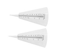 VILLCASE Lot de 2 Pluviomètres de Jardin en Plastique Transparent Piquet Conique pour Mesure Précise des Précipitations Extérieur, Échelle Graduée pour Agriculture et Irrigation, Portable Robuste