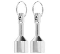 VILLCASE Lot de 2 Porte-Clés Magnétiques Testeurs d'Or et d'Argenté pour Bijoux Diamètre 17 MM Force d'Attraction 12 Kg Kit Compact et Portable pour Test Précis à Domicile Déplacement