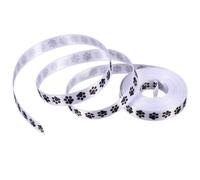 VILLCASE Lot de 2 Rouleaux de Ruban en Polyester à Motif Empreinte de Patte de Chien, Ruban Polyvalent pour Décoration Thématique et Emballage Présent pour Amoureux des Animaux