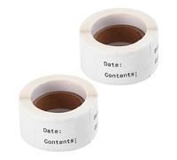 VILLCASE Lot de 2 rouleaux d'étiquettes alimentaires imprimables en anglais pour bricolage respectueux de l'environnement