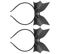 VILLCASE Lot de 2 Serrage-Têtes Chauve-Souris Paillettes pour Femme Bandeaux Légers et Réalistes Accessoires Coiffure Festifs pour Déguisement Halloween et Cosplay Adulte