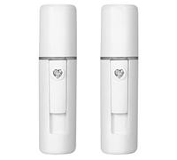 VILLCASE Lot de 2 Vaporisateurs Faciaux à Brume Nano pour Femmes, Portable Blanc en Abs, Capacité 20ml, Batterie 550mah, Nettoie la Peau et Stimule la Circulation, pour Yoga ou Chambre