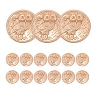 VILLCASE Lot de 20 Boutons Ronds en Alliage Or à Motif Chouette pour Couture, Petits Boutons de Manteau Trous, pour Vêtements Faits Maison et Loisirs Créatifs