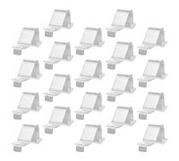 VILLCASE Lot de 20 Clips D'étagère D'armoire en Fer Argenté Surface Polie, Résistants la Déformation, pour Étagères de Cabinet et Meubles Classeurs