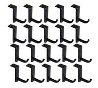 VILLCASE Lot de 20 Crochets Adhésifs pour Support de Casque Audio Portable Noir - Support Mural Bureau pour Casque Gaming, Fixation sans Perçage pour Ordinateur de Jeu et Station de