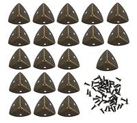 VILLCASE Lot de 20 d'angle de boîte Vintage avec 3 cm de vis Boîte en métal Boîte de Rangement Protecteurs d'angle pour Table Mallette de Rangement