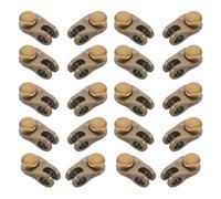 VILLCASE Lot de 20 Sets de Boucles à Œillets en Alliage Couleur Cuivre pour Lacets de Bottes, Crochets Métalliques Résistants pour Chaussures de Randonnée, Escalade et Baskets, Accessoires