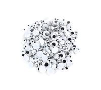 VILLCASE Lot de 200 Yeux Mobiles Autocollants Noirs pour Décoration De Jouets Projets pour Garçons Et Filles