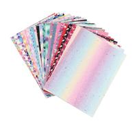VILLCASE Lot de 22 Pièces Tissu Cuir Soi-même Motif Sirène Dégradé Arc-en-ciel de Cœur Paillettes Fines, Résistance et Facile à Travailler pour Artisanat Manuel Style Plusieurs styles