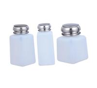 VILLCASE Lot de 3 Bouteilles Antistatiques Pressions en Aluminium Blanches Contenances 250Ml 200Ml et 100Ml Rechargeables pour Stockage de Liquides Usage Industriel Médical et