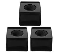 VILLCASE Lot de 3 Drapeaux Carrés pour Microphone Noir, Porte-microphone Logo, Station de Drapeau Micro Polyvalente pour Interviews, Conférences et Enregistrement Professionnel, Plastique