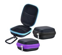 VILLCASE Lot de 3 Étuis Rigides en EVA pour Mini-Flacons Roll-on 5 ML Organiseur de Voyage pour Huiles Essentielles Pochette de Rangement Portable Bleu Violet et Noir Protection