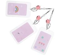 VILLCASE Lot de 3 Étuis Transparents pour Carte D'identité et Bancaire en Pp Léger Porte-clés, Protection Solide pour Photos et Cartes Quotidien