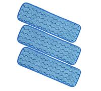 VILLCASE Lot de 3 Lingettes de Rechange pour Balai à Franges, en Fibres Absorbantes, Lavables et Réutilisables, Format 45x14 Cm, Adaptées au Nettoyage des Sols Durs et Lisses pour Maison,