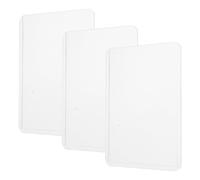 VILLCASE Lot de 3 Pochettes Porte-cartes D'identité en Plastique Transparent A7, Protection Solide pour Carte Élève et Carte Identité, Format Vertical Bleu Clair, Étuis Légers pour