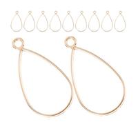 VILLCASE Lot de 30 Breloques en Alliage Or pour Création de Bijoux en Résine, Pendentifs à Lunette Creuse Portable, Accessoires DIY pour Projets Variés