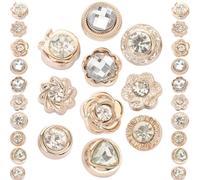 VILLCASE Lot de 30 Broches Décoratives pour Vêtements Femmes Épingles à Vêtements Perles et 48 Cristaux Accessoires Élégants pour Pulls Manteaux et Robes Usage Quotidien et Cérémonies