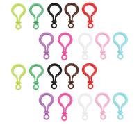 VILLCASE Lot de 32 Clips Porte-clés en Plastique Coloré Multifonction Légers, Fermoirs Ampoule pour Bijoux et Accessoires Diy, pour Colliers et Poupées Couleur Aléatoire