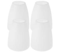 VILLCASE Lot de 4 abat-jours de rechange en plastique pour lampe de table Petit abat-jour plat Couvercle de lumière pour bureau salon Éclairage intérieur 10,53 x 8,94 x 8,94 cm