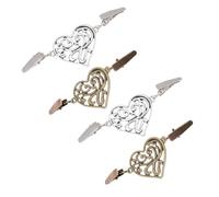 VILLCASE Lot de 4 Boucles D’Écharpe Vintage en Métal Ancien Pinces pour Pull et Cardigan Accessoires Décoratifs pour Col et Foulard Clips Polyvalents pour Femme Finition Bronze et