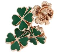VILLCASE Lot de 4 Broches Vintage en Alliage Émaillé Forme Trèfle à Quatre Feuilles Vert Épingles Décoratives pour Saint-Patrick Accessoires Mode pour Femmes et Hommes Présent Fête et