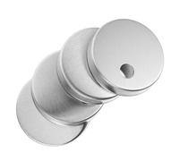VILLCASE Lot de 4 Caches-Boulons en Acier Inoxydable Argenté pour Abattant Wc, Kit de Vis, Accessoires pour Installation et Rénovation de Toilettes Domestiques et Commerciales