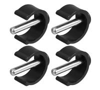 VILLCASE Lot de 4 Clips de Verrouillage en C Noirs 32 Mm pour Cannes et Déambulateurs 25/28 Mm, Accessoires de Serrage Réglables pour Poignées, Pièce de Rechange Compatible Fauteuils